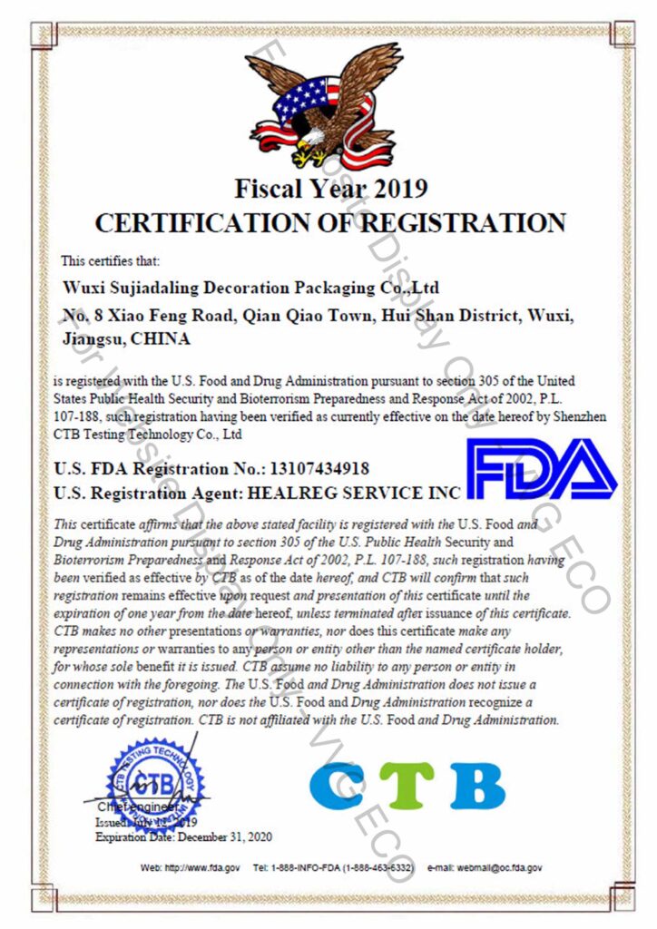 FDA Certificate - VVG ECO