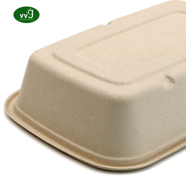 Sugarcane Pulp Disposable Food Packaging Boxes Bottom