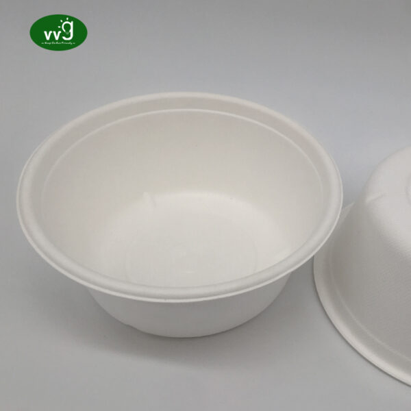 White Color Sugarcane Bagasse Bowl