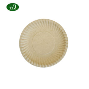 7 Tommers biologisk nedbrytbar bagasse-papirplate