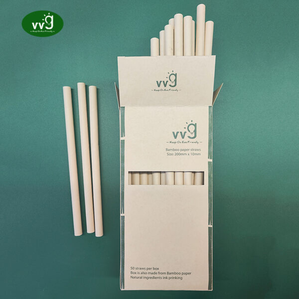 Eco Friendly Green Paper 10mm Straws