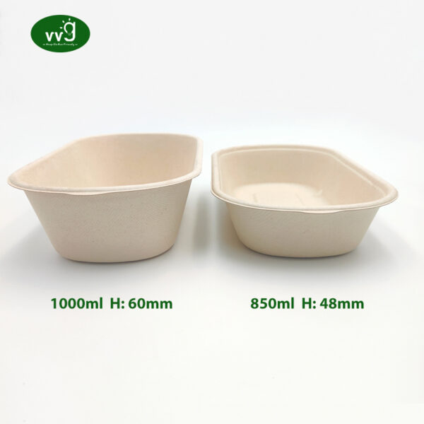 Bagasse Paper Lunch Box Disposable